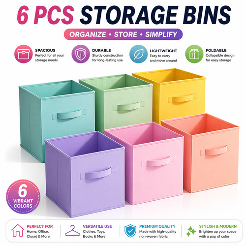 Cube storage boxes fabric box - storage,