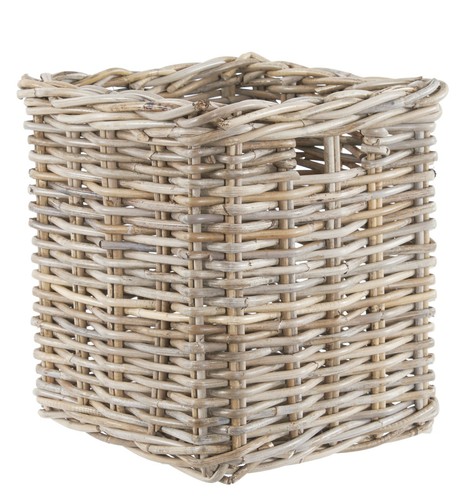 Wicker storage basket square - wicker,