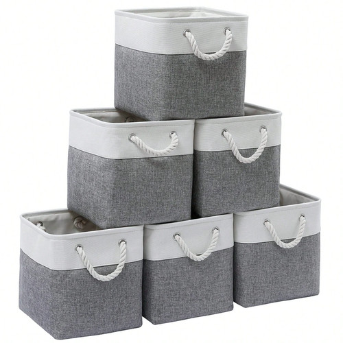 Fabric storage boxes cubes - 6x,