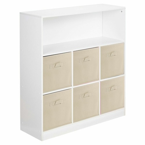 Wooden white wide cubed - white,
