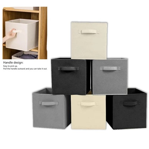 Foldable storage cube bin - storage, non