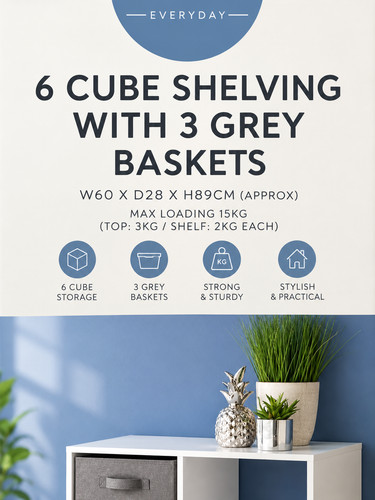 Cube shelving unit with 3 - unit,