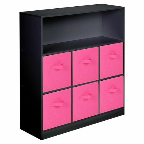 Wooden black cubed cupboard - wooden, 7