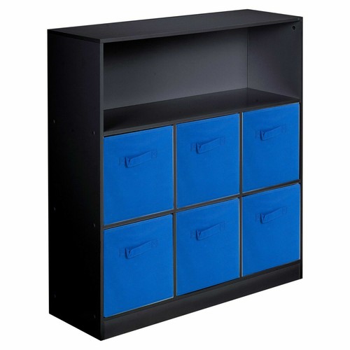 Wooden black cubed cupboard - wooden,
