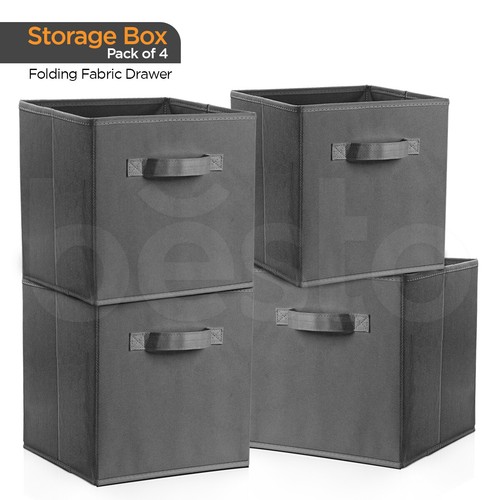 Grey foldable fabric storage - foldable,